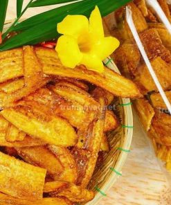 Chuối sấy mè gừng giòn tan Trùm ăn vặt