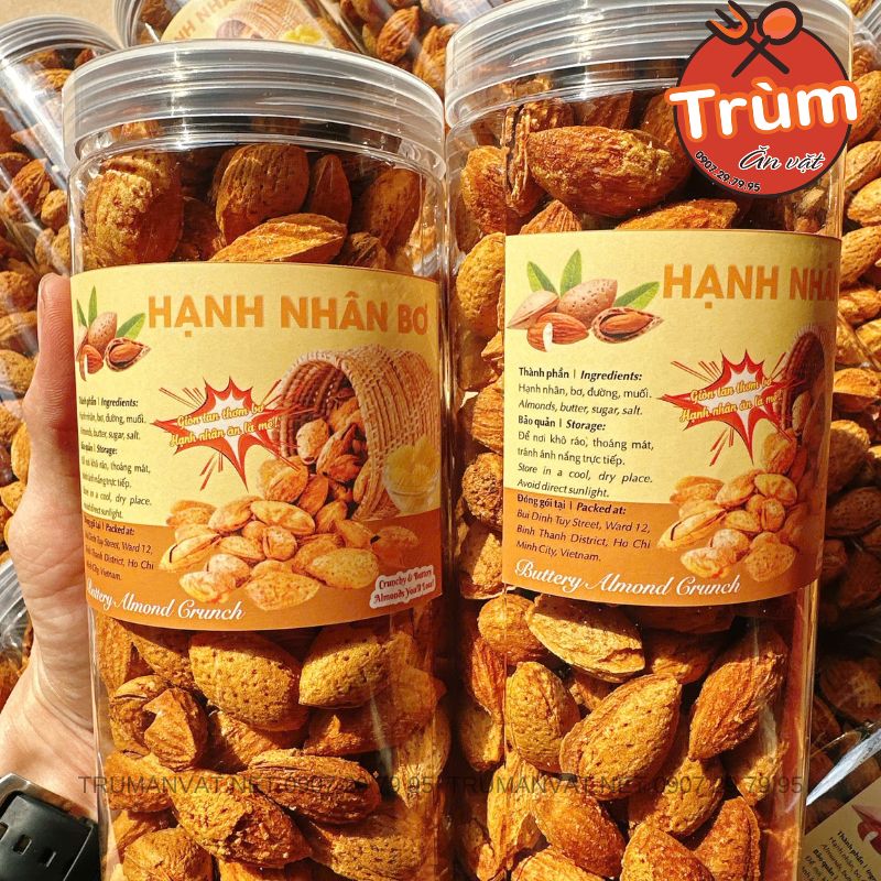 Hạt Hạnh Nhân Rang Bơ Vỏ Mỏng - Dễ Tách - Thơm Ngon