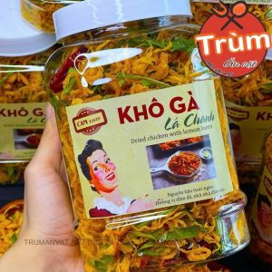 Khô gà lá chanh 500gr hủ nắp seal