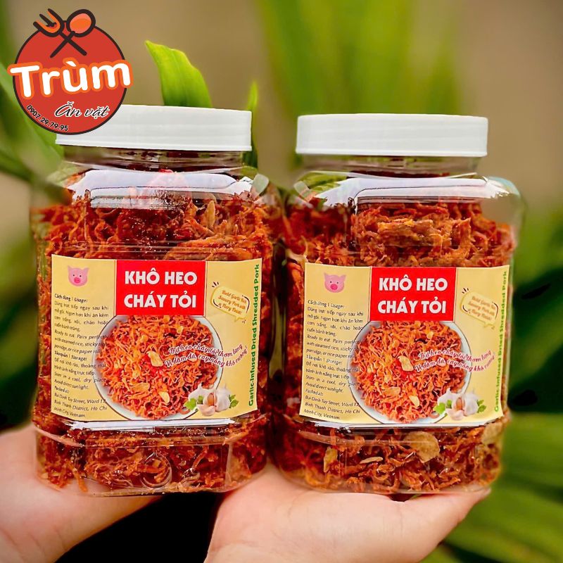 Khô heo cháy tỏi thơm giòn dai