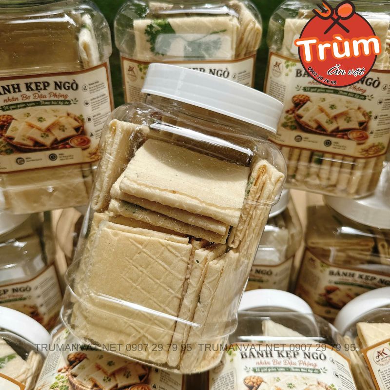 Bánh Kẹp ngò Đậu phộng - Thơm béo ăn là Ghiền - Ảnh 3