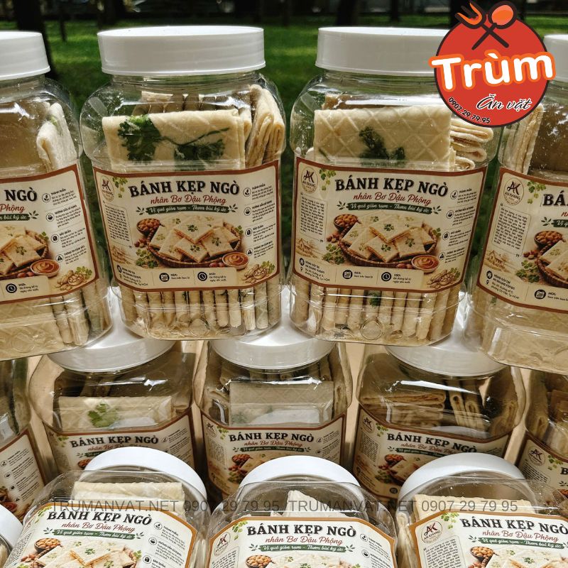 Bánh Kẹp ngò Đậu phộng - Thơm béo ăn là Ghiền - Ảnh 2